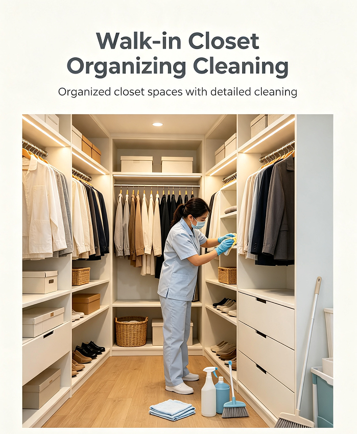 Walk in Closet Organizing Cleaning