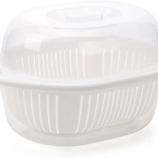 Double layer draining basket