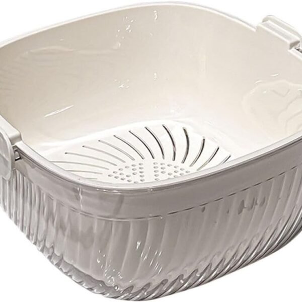 Two tier kitchen draining basket set