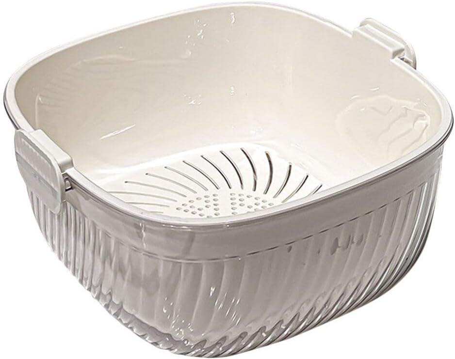 Two tier kitchen draining basket set