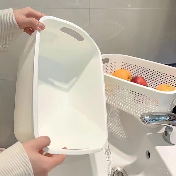 Double layer draining basket