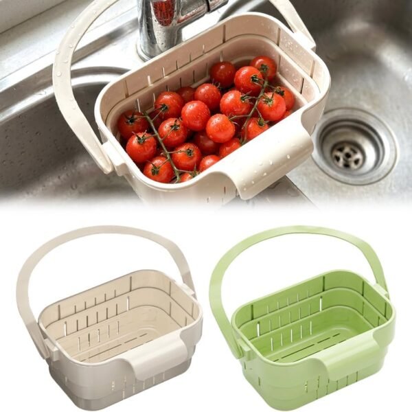 Collapsible hanging draining basket
