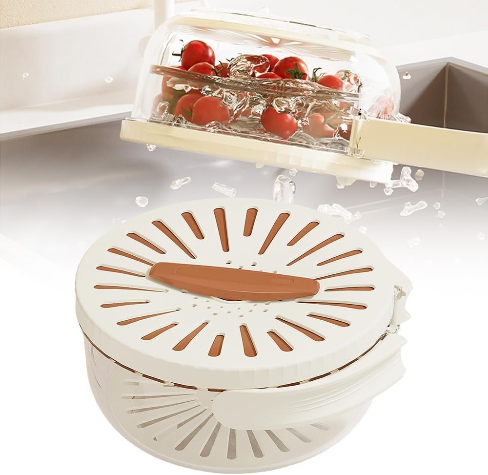 New multifunctional draining basket with lid