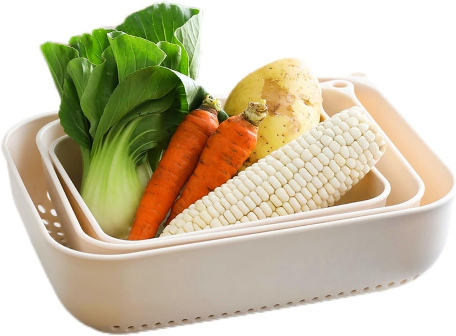 3 piece fruit and vegetable colander set
