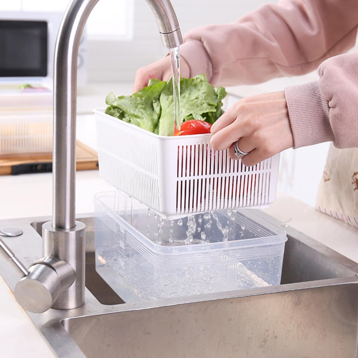 Double Layer Kitchen Colander