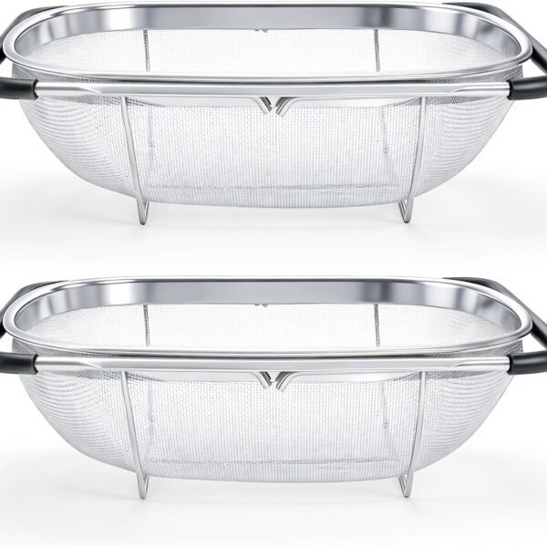 2 Piece Oval Sink Strainer Set
