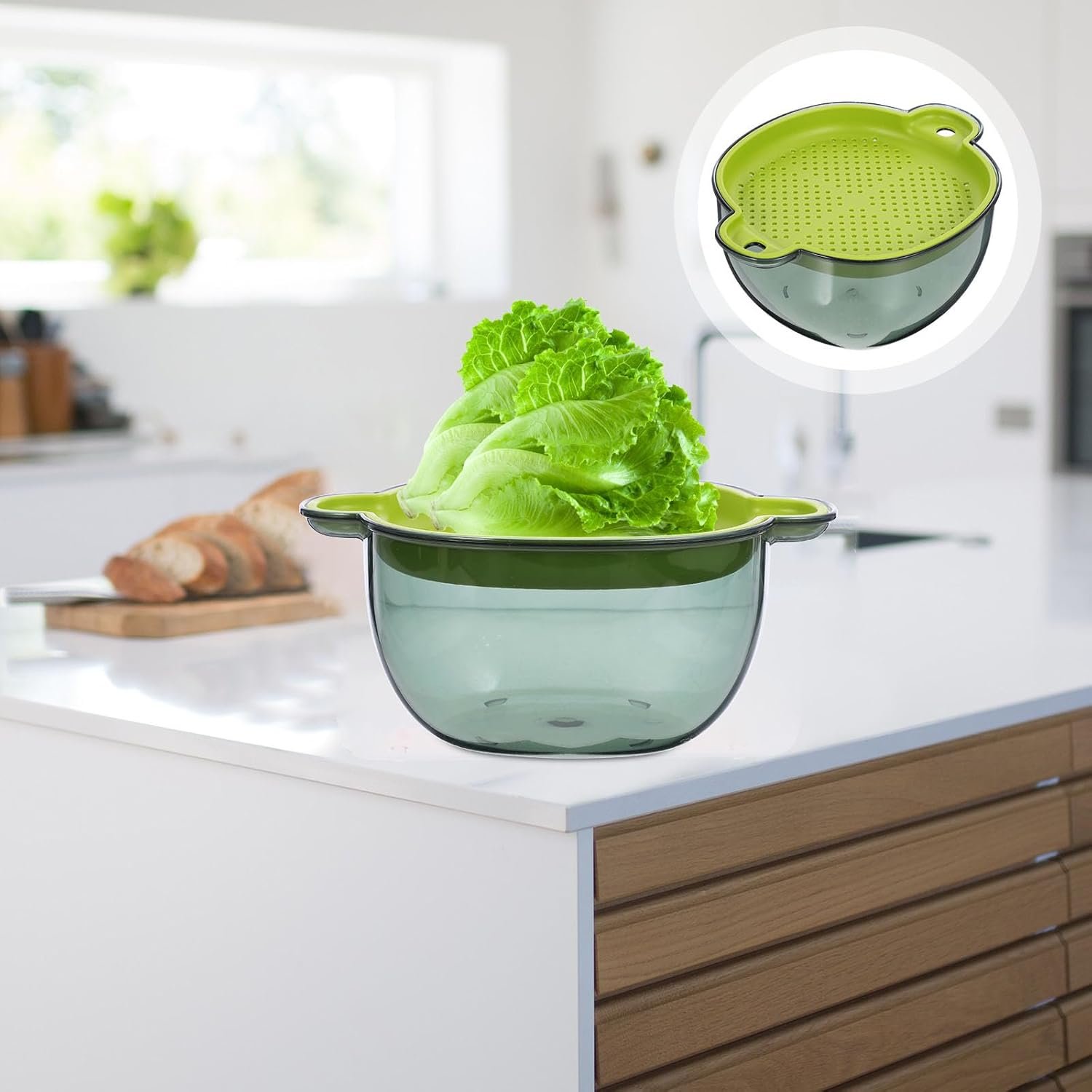 Kitchen double layer draining basket Image 3