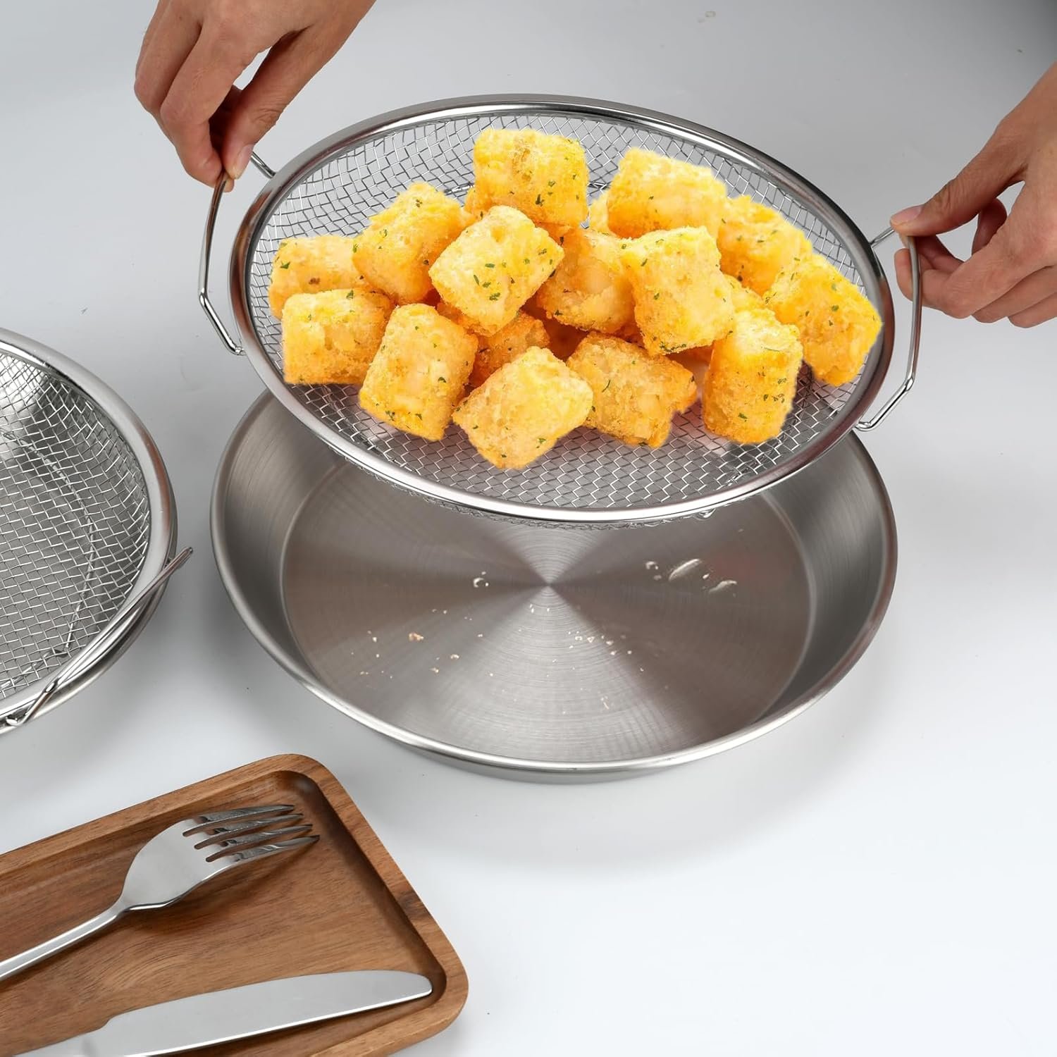 Stainless Steel Mesh Draining Basket