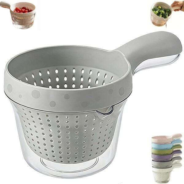 Detachable fruit and vegetable draining basket