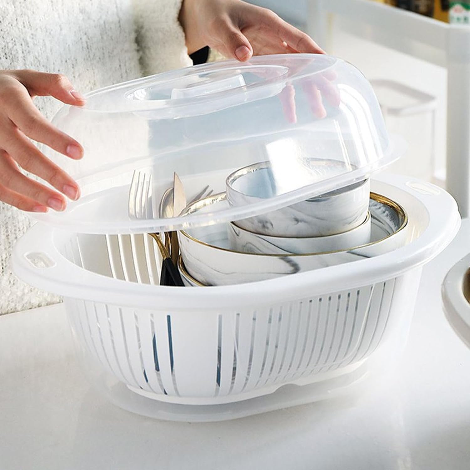 Double layer draining basket Image 2