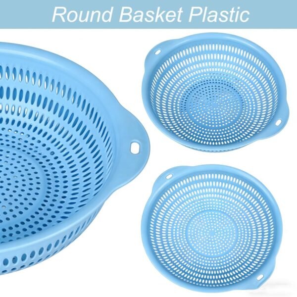 Round perforated draining basket