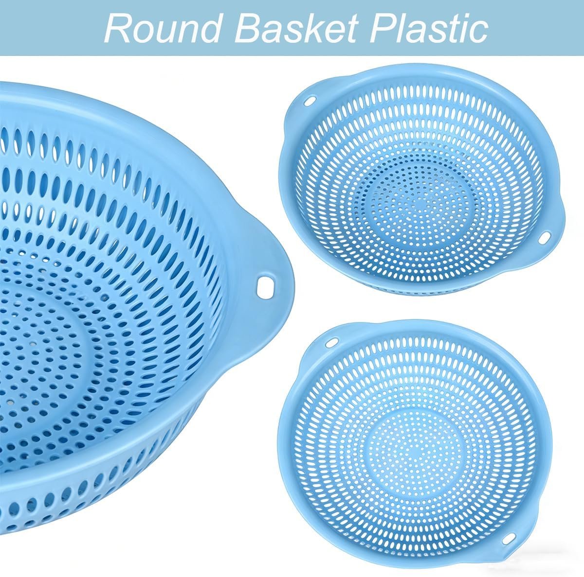 Round perforated draining basket