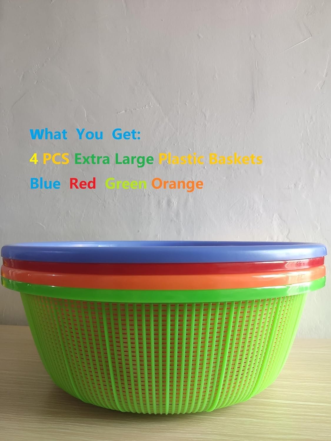 Large Plastic Vegetable Washing Basket Image 2