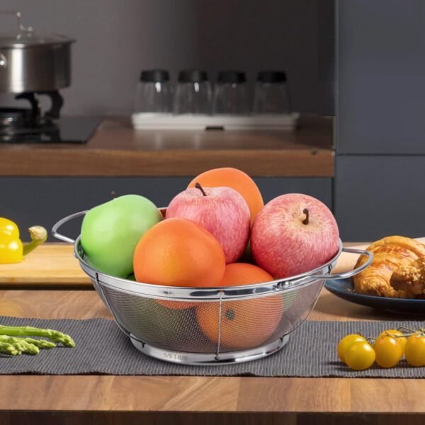 3 piece stainless steel colander/strainer set