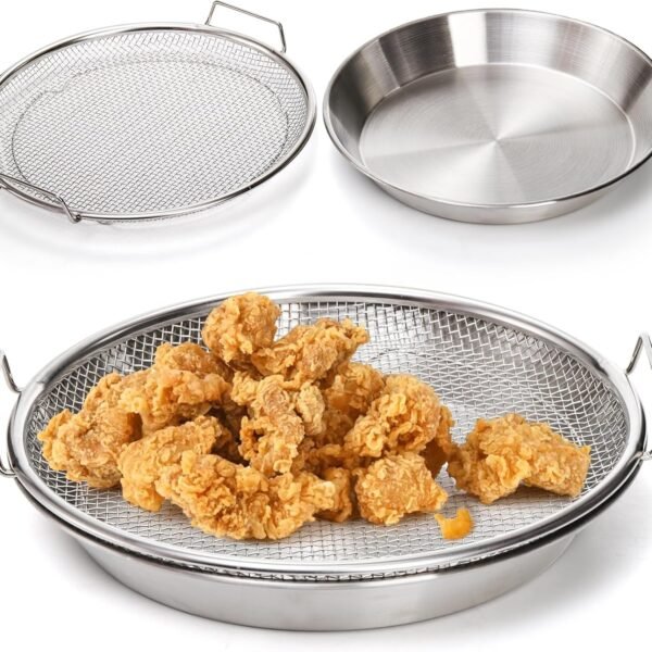Stainless steel frying draining basket