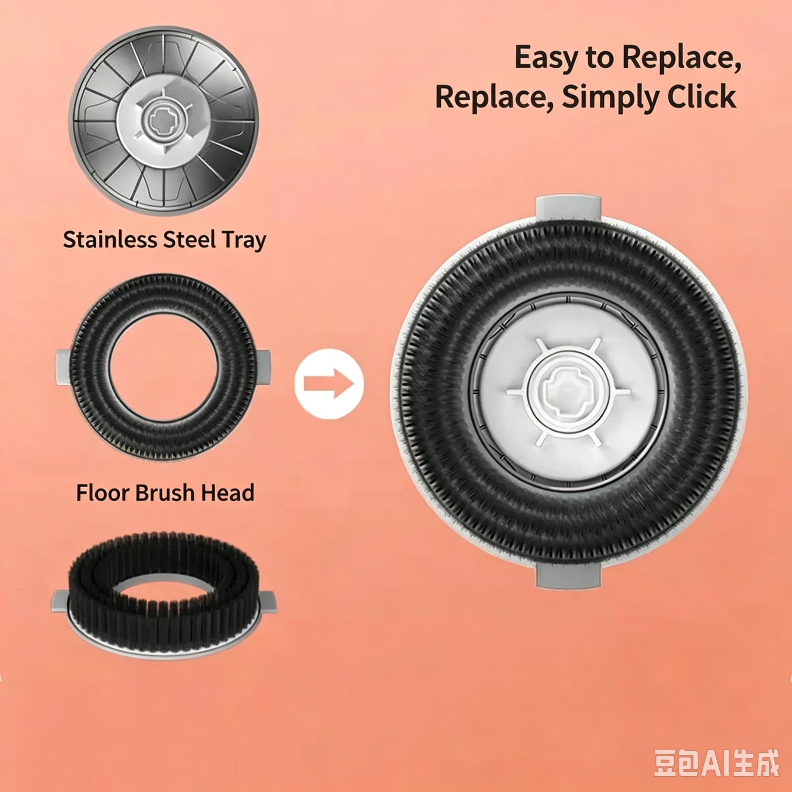 Spin mop bucket set with wringer Image 4