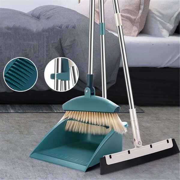 Broom Set Easy Cleaning Broom and Dustpan Set Household Soft Plastic Broom Cleaning Combination Sweeping Detachable Household Cleaning Tools
