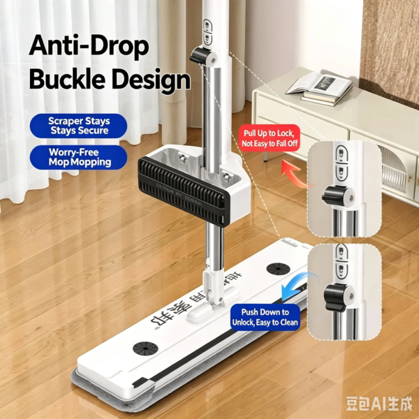 2026 New Style Cotton Mop for Home Use, One Stop Cleaning, No Hands Washing, Water Absorbent Cotton Mop, Wet and Dry Dual Use